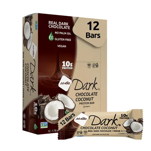 Miniatura 22 de NuGo Dark, caja variada de muestra, barra de proteínas veganas de 0.47-0.31 onzas, sin gluten, 12 CT