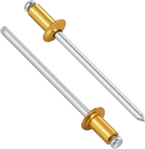 Miniatura 13 de Wensilon (80 piezas) Juego de remaches ciegos profesionales negros de aluminio, juego de agarre de aluminio y mandril de acero