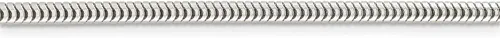 Miniatura 3 de Plata de ley 0.079 in (2 mm), 0.098 in (2.5 mm), 0.118 in (3 mm), 0.157 in (4 mm), 0.197 in (5 mm), cadena de serpiente redonda, collar de cadena