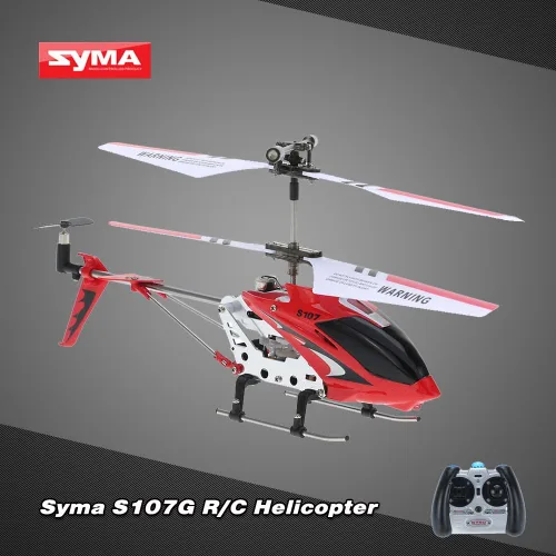 Miniatura 2 de Goolsky Helicóptero RC S107G, helicóptero de control remoto de 3 canales con giroscopio para principiantes (rojo)