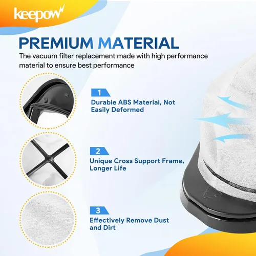 Miniatura 5 de KEEPOW Filtro de vacío de repuesto para aspiradora de mano inalámbrica Shark SV780 SV75Z SV728N SV726N, pieza de repuesto # XF769, XSB726N