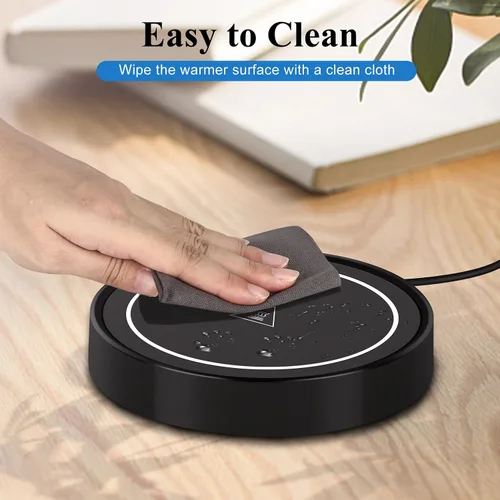 Miniatura 8 de Calentador de taza de café, calentadores de bebidas eléctricos para uso en escritorio de oficina y hogar, posavasos inteligente con termostato