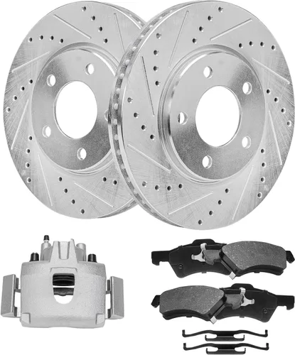 Miniatura 15 de Detroit Axle - Rotores de freno para Ford Mustang 2015, 2016, 2017, 2018, 2019, 2020, 2021, 2022, 2023, repuesto de rotores de freno de disco