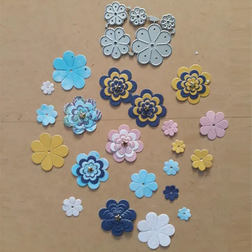 Miniatura 5 de Troqueles de flores para hacer tarjetas, troqueles de corte de metal, troqueles de papel para álbumes de recortes, suministros de fabricación