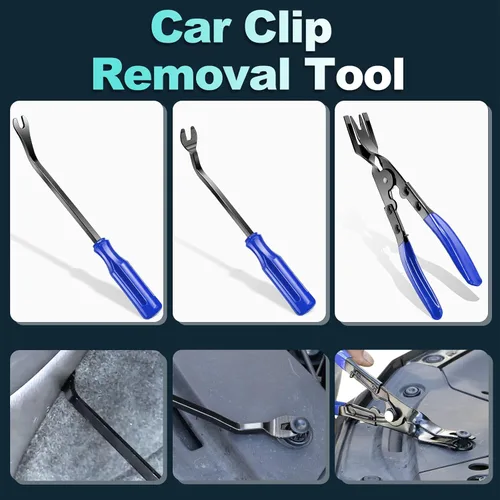 Miniatura 6 de Keze 7 Piezas Herramienta de Palanca de Extracción de Molduras de Plástico Automotrices y Kit de Alicates Extractores de Clips para Extracción