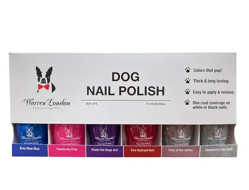 Miniatura 8 de Warren London Esmalte de uñas para perro en una botella, cobertura y color premium, fabricado en Estados Unidos, rosa brillante Rosa de la purpurina