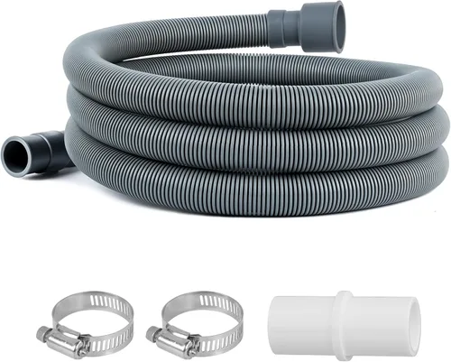 Miniatura 8 de Kit de extensión universal de manguera de drenaje de lavadora de 6 pies, manguera de drenaje flexible para lavadora, ajuste universal para todas