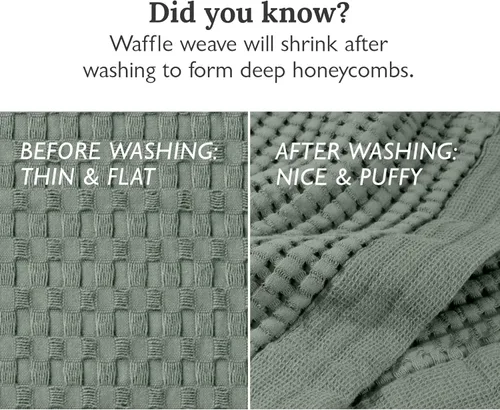 Miniatura 8 de GILDEN TREE - Toalla de baño tipo waffle de secado rápido, toallas de baño delgadas de lujo, toallas de baño grandes de 40x80, paquete de 2 toallas