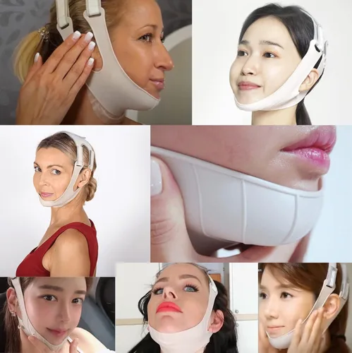 Miniatura 4 de Mascarilla reafirmante para adelgazar doble barbilla flacidez línea V contorno lifting cuello apriete máscara (cinturón de máscaras de suero)