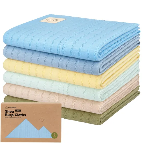 Miniatura 37 de Paños orgánicos para bebés niño y niña - Juego de 6 toallas grandes de algodón para eructar, paños para baba, súper absorbentes, ultra suaves