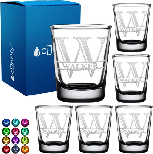 Miniatura 14 de Juego de 2 vasos de chupito personalizados para hombre, fondo azul, 2 onzas, grabados, regalo personalizado para cumpleaños, bodas, día del padre