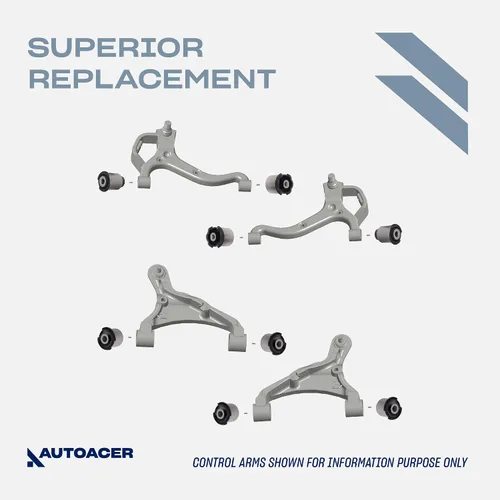 Miniatura 5 de AUTOACER Kit de suspensión delantera 8 piezas: - Kit de bujes para brazo de control delantero superior e inferior izquierdo + derecho - Para LR3