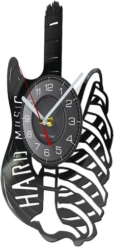 Miniatura 2 de Reloj de pared de guitarra de 12 pulgadas, moderno, decorativo, silencioso, de cuarzo, analógico, sin tictac, funciona con pilas, para amantes