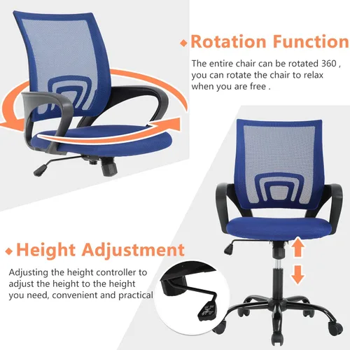 Miniatura 5 de PayLessHere Silla de oficina en casa, silla de escritorio para computadora, silla ergonómica ajustable, soporte lumbar, reposabrazos ejecutiva