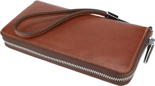 Miniatura 65 de Lavemi Pequeña cartera compacta para mujer, con bloqueo RFID, de piel auténtica, plegable, con ventanas de identificación