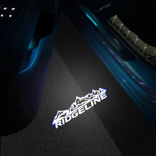 Miniatura 2 de 2 piezas Proyector LED de Logo para Puerta de Automóvil Lámpara de Bienvenida Luz de Puerta Kit de Luces de Charco Ridgeline Compatible