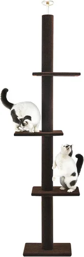 Miniatura 11 de Cat Craft Árbol para Gatos de Piso a Techo Torre para Gatos 98-108" Árbol de Alfombra para Gatitos de 5 Niveles Poste Rascador y Tapete Poste