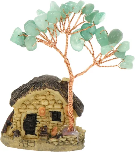 Miniatura 12 de Cabilock Adorno de árbol de piedras preciosas de cristal para árbol de dinero, mini oficina resina, árbol de dinero