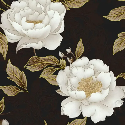 Miniatura 16 de BOKEBEVE Papel Pintado Vintage de Despegar y Pegar Hojas Papel de Contacto Oro Negro Floral para Estante de Libros Forro de Cajón Amigable