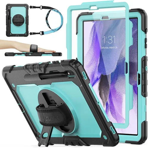 Miniatura 11 de SEYMAC stock Funda para Samsung Galaxy Tab S7 FE / S8 Plus 5G Funda de 12.4 pulgadas con protector de pantalla portalápices