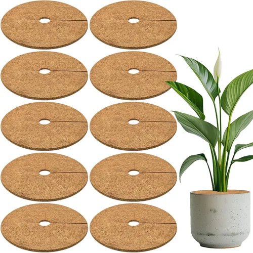 Miniatura 14 de ZeeDix Paquete de 6 Anillos de Mantillo de Fibra de Coco, Anillo de Mantillo de Fibra de Coco de 24 Pulgadas, Tapete Protector de Árboles 100% 6