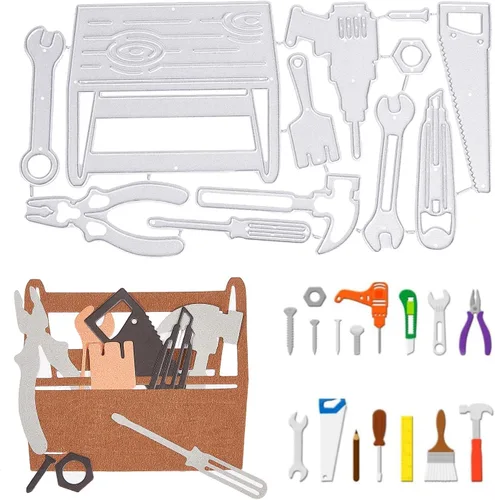 Miniatura 11 de GLOBLELAND Troqueles de corte para automóviles y camiones para hacer tarjetas, grúa y cisterna, troqueles para manualidades, álbumes de recortes