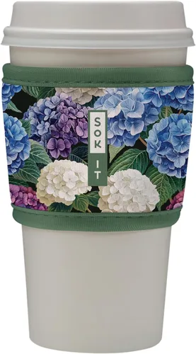 Miniatura 135 de Sok It HotSok Coffee & Tea - Funda de neopreno con aislamiento reutilizable (floral abstracto)