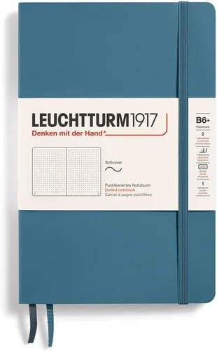 Miniatura 58 de LEUCHTTURM1917 - Cuaderno de tapa blanda de tapa blanda B6+ - 123 páginas numeradas para escribir y escribir en diario (Doted, Sage)
