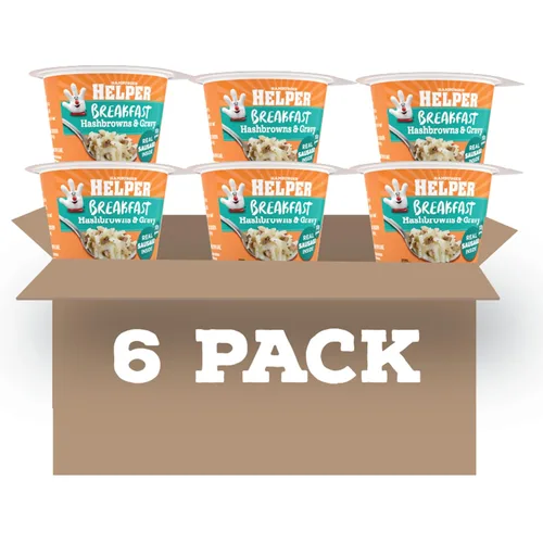 Miniatura 11 de Hamburger Helper Taza de macarrones para microondas con hamburguesa con queso (2 onzas, paquete de 6) sin sabores artificiales, listos en 4 minutos
