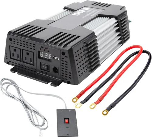 Miniatura 10 de Amazon Basics Inversor de corriente para automóvil de 750 W, 12 V a 110 V para vehículos, gris, 8.34 x 5.2 x 2.2 pulgadas