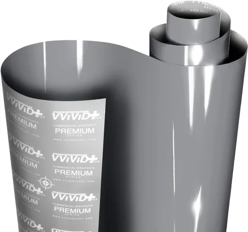 VViViD+ Vinilo Ultra Brillante Gris Oscuro Nardo para Envolver Automóviles Rollo de Película de Reemplazo de Pintura Premium con Tecnología de