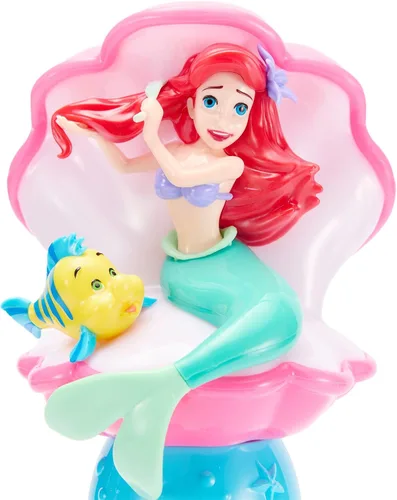 Miniatura 7 de Disney Store Varita de burbujas con luz y sonido oficial de The Little Mermaid Ariel & Flounder - Juguete LED interactivo, perfecto para niños