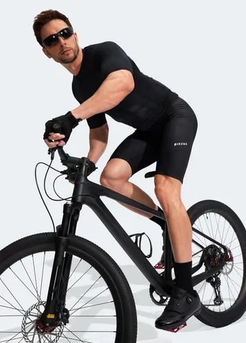 Miniatura 6 de Bikewa - Pantalones cortos de ciclismo para hombre, con acolchado 3D, para ciclismo de carretera o montaña, FPU 50+, bolsillos con cremallera