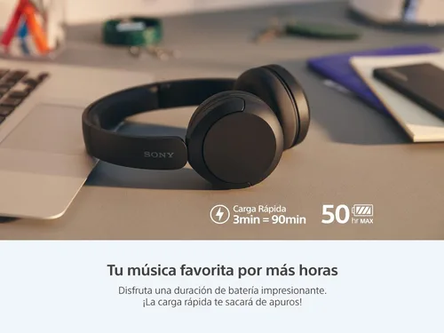 Miniatura 4 de Sony WH-CH520 Los mejores auriculares inalámbricos Bluetooth sobre la oreja con micrófono para llamadas y control de voz, hasta 50 horas de duración