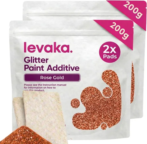 Miniatura 17 de LEVAKA - Aditivo de pintura con purpurina para paredes, purpurina holográfica plateada para pintar paredes, añade a la pintura interior o exterior