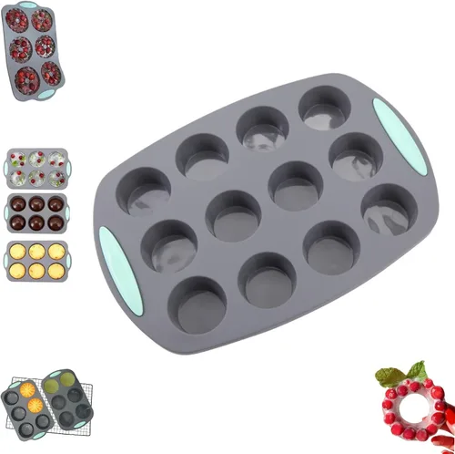 Miniatura 11 de Molde de hielo de corona, bandeja de cubitos de hielo de corona navideña de silicona y conjunto de moldes de copos de nieve, moldes de chocolate