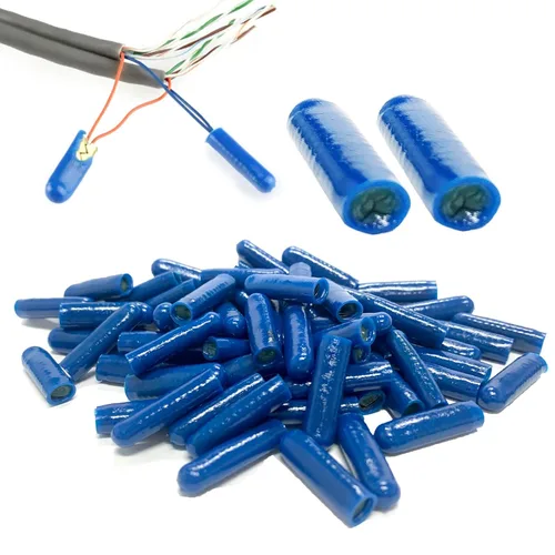 Miniatura 9 de 100 piezas de conectores B azules con relleno de silicona tipo gel húmedo para cables de alarma telefónica, conectores tipo B, empalmes de tipo