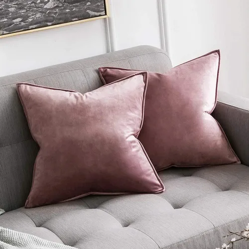 Miniatura 15 de MIULEE Paquete de 2 fundas decorativas de cojines de poliéster suave, fundas de almohada cuadradas cómodas y suaves para sofá, sillón, dormitorio
