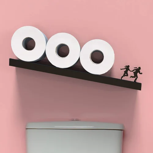 Miniatura 2 de Artori - Estante flotante de papel higiénico – Decoraciones de pared de baño, soporte de papel higiénico de pared inclinado, organizador