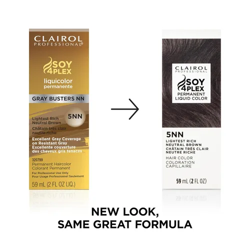 Miniatura 3 de Clairol Professional Permanent Liquicolor for Light Brown/Medium Brown Hair Color with 100% Gray Coverage Packaging May Vary 5nn Marrón neutro más