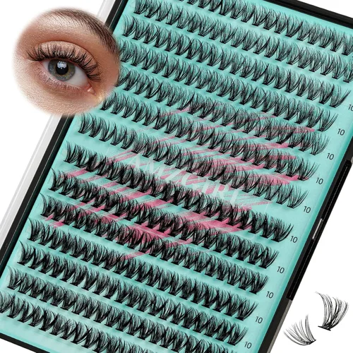 Miniatura 14 de Kit de Extensión de Pestañas, Kit de Racimos de Pestañas DIY 168Pcs con Pegamento de Unión y Sello Impermeable, Removedor de Pestañas para Kit