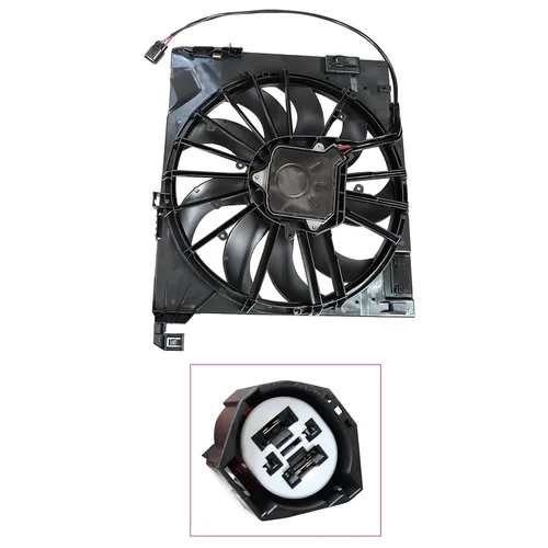 Miniatura 5 de SecosAutoparts Ventilador de refrigeración del radiador del motor compatible con Jaguar XF 2010-2015 XJ 2010-2019 XJR 2014-2017 XJR575 2018 XKR