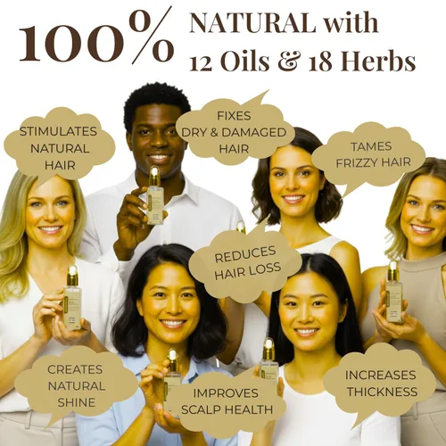 Miniatura 2 de Revatology Aceite para el crecimiento del cabello para adultos, prelavado ayurvédico y tratamiento del cuero cabelludo durante la noche