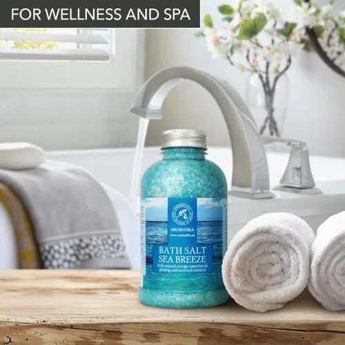 Miniatura 6 de Bath Salt Sea Breeze de 21.16 onzas con aceites esenciales naturales, naranja, ginseng y algas marinas, lo mejor para un buen sueño, relajante