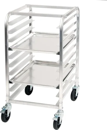 Miniatura 2 de Winco Estante de bandeja de aluminio de 10 niveles con freno