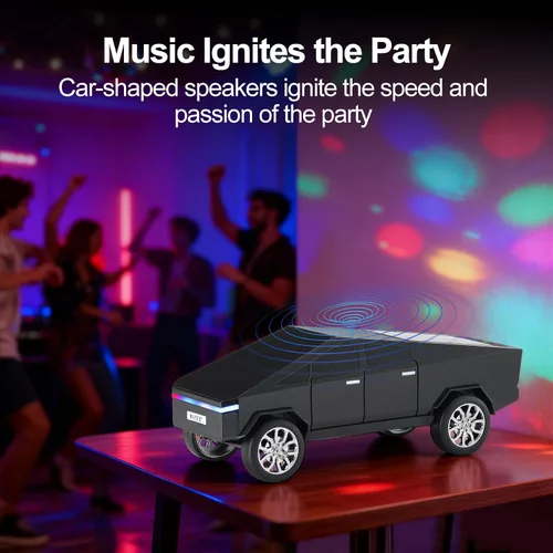 Miniatura 6 de WS-580 Futurista Camión Modelo Bluetooth Replica Altavoz con pantalla LED - TWS estéreo, radio FM, reproducción USB/TF, micrófono incorporado