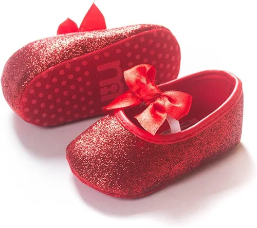 Miniatura 4 de Mocasines para bebé de princesa brillante Mary Jane vestidos zapatos de primera calidad ligeros suela suave zapatos para cuna zapatos para niños