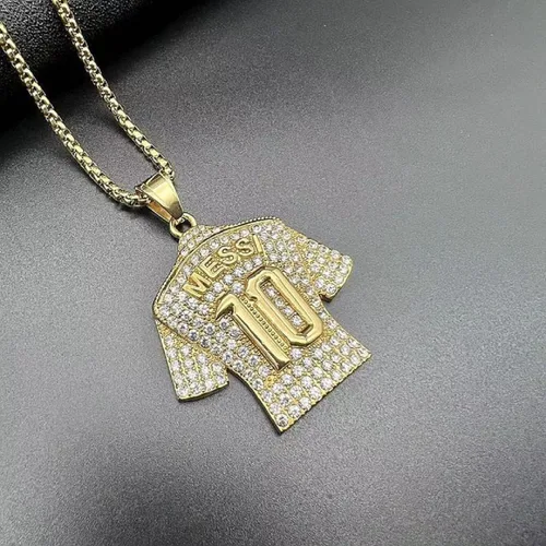Miniatura 3 de Colgante de jersey de fútbol 10, collar de jersey de fútbol número 10 para hombres, collar de fútbol número 10, collar de fútbol americano número