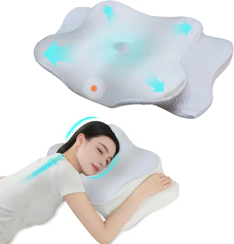 Miniatura 7 de Almohada cervical para el cuello, almohada cervical para aliviar el dolor de cuello, almohada cervical - Soporte de cuello y hombro, funda lavable