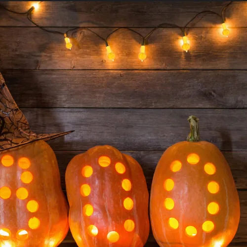 OSALADI 60 bombillas de calabaza de repuesto para árbol de cerámica de Halloween, bombillas temáticas de Halloween para decorar árboles de fiesta